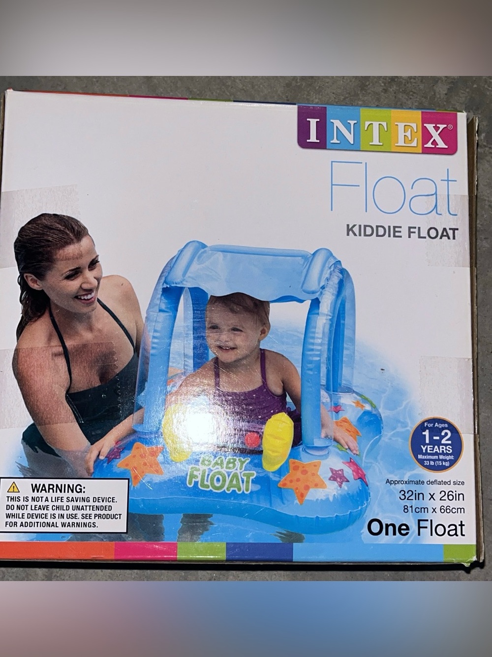 Intex Blue Kiddie Float with Sun Canopy